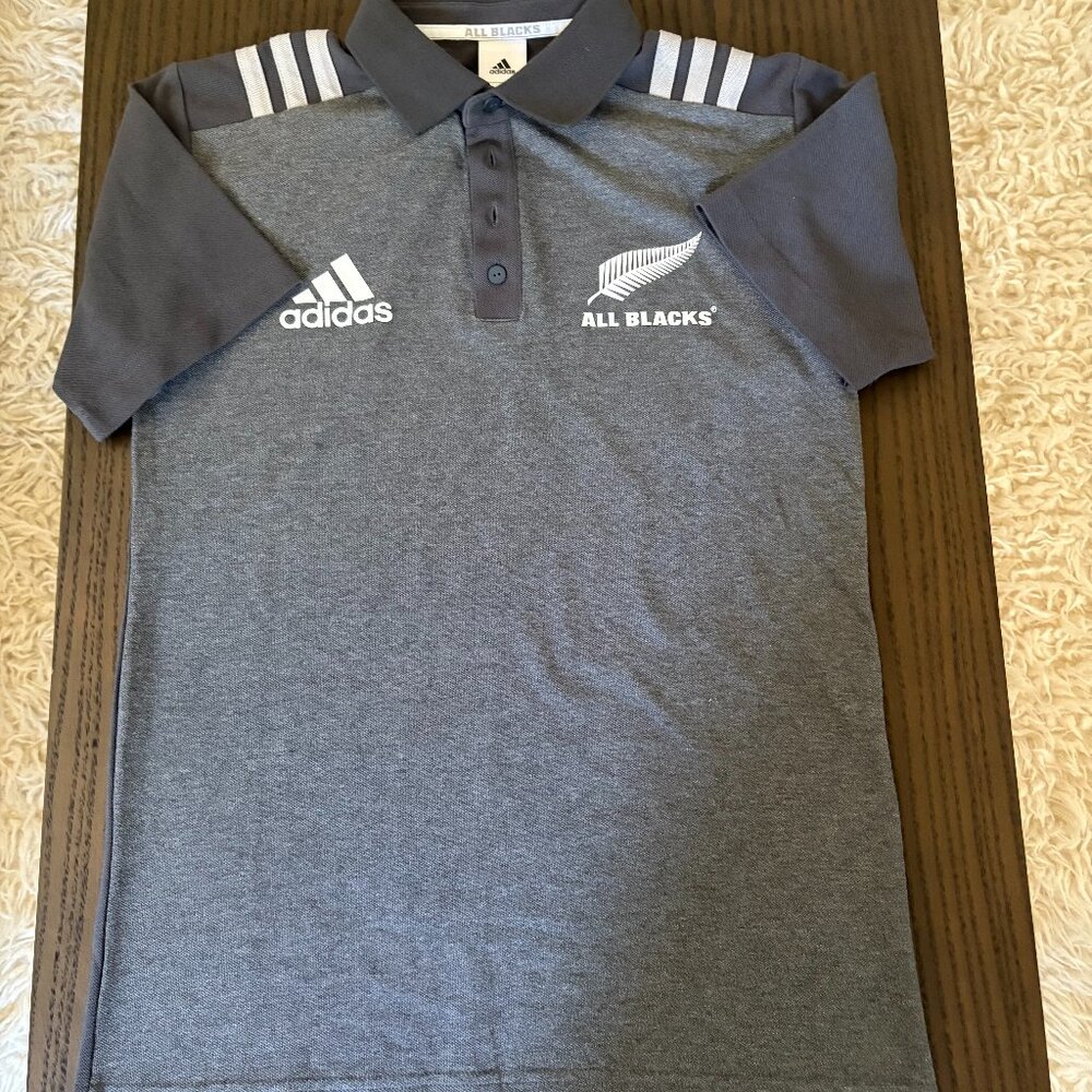 Adidas New Zealand All Blacks Polo Shirt Men's Size Small